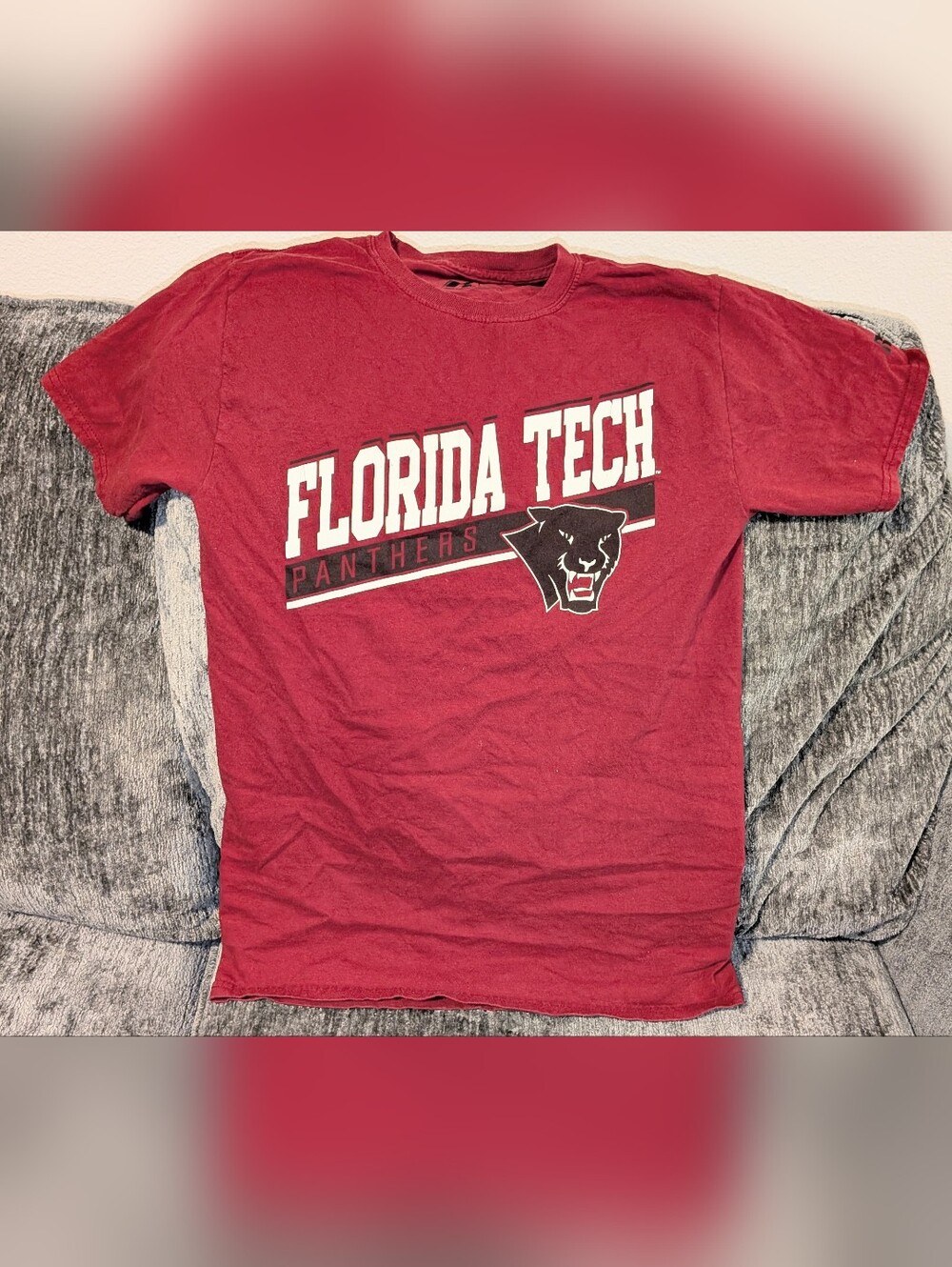 Florida Technical University, Maroon, Short Sleeve, Logo Tee-Unisex Adult Size S